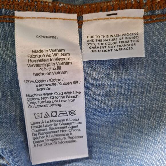 NWT Madewell Denim Utility Romper Short Sleeve Collared Fitzgerald Wash Size XXS - Picture 13 of 16